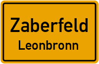 Straßenverzeichnis Zaberfeld Leonbronn