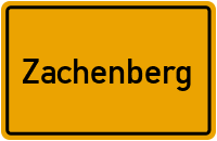 Ortsschild von Gemeinde Zachenberg in Bayern