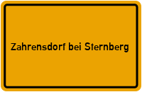 City Sign Zahrensdorf bei Sternberg