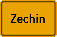 Ortsschild von Gemeinde Zechin in Brandenburg