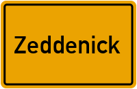 Ortsschild von Gemeinde Zeddenick in Sachsen-Anhalt