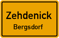 Bergsdorfer Dorfstraße in ZehdenickBergsdorf