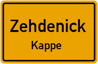 Straßenverzeichnis Zehdenick Kappe