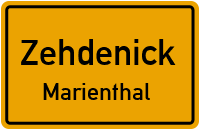 Straßenverzeichnis Zehdenick Marienthal