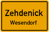 Straßenverzeichnis Zehdenick Wesendorf