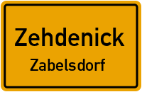 Straßenverzeichnis Zehdenick Zabelsdorf