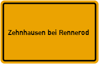 Ortsschild von Gemeinde Zehnhausen bei Rennerod in Rheinland-Pfalz