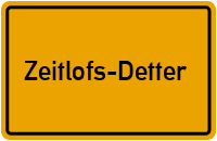 City Sign Zeitlofs-Detter