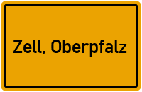 City Sign Zell, Oberpfalz