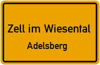 Straßen in Zell im Wiesental Adelsberg