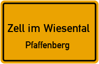 Straßen in Zell im Wiesental Pfaffenberg
