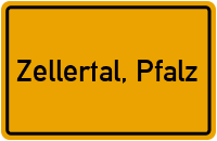 City Sign Zellertal, Pfalz