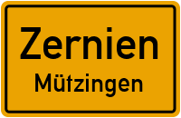 Straßen in Zernien Mützingen