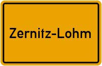 Ortsschild von Gemeinde Zernitz-Lohm in Brandenburg