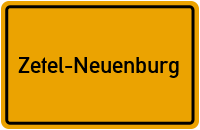 Ortsschild Zetel-Neuenburg