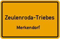 Ortsstraße in Zeulenroda-TriebesMerkendorf