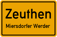 Straßenverzeichnis Zeuthen Miersdorfer Werder