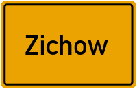 Ortsschild von Gemeinde Zichow in Brandenburg