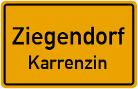 Ringstraße in ZiegendorfKarrenzin