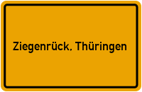 City Sign Ziegenrück, Thüringen