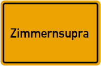 Ortsschild von Gemeinde Zimmernsupra in Thüringen
