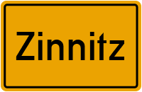 Ortsschild Zinnitz