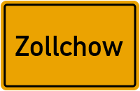 Ortsschild von Zollchow in Brandenburg