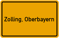 City Sign Zolling, Oberbayern