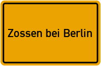 City Sign Zossen bei Berlin