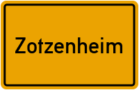Ortsschild von Gemeinde Zotzenheim in Rheinland-Pfalz