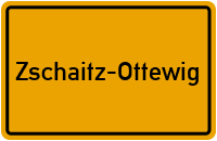 Ortsschild von Gemeinde Zschaitz-Ottewig in Sachsen