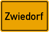 Ortsschild Zwiedorf